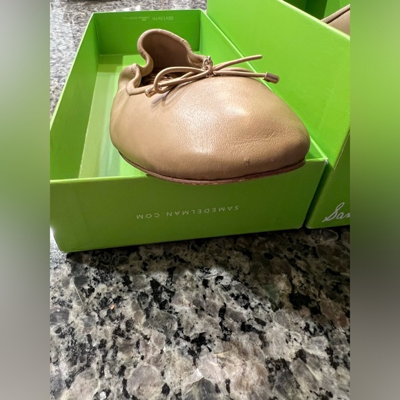 NIB FELICIA BEIGE LEATHER SIZE 9.5 WOMEN FLATS SAM EDELMAN - Picture 8 of 13